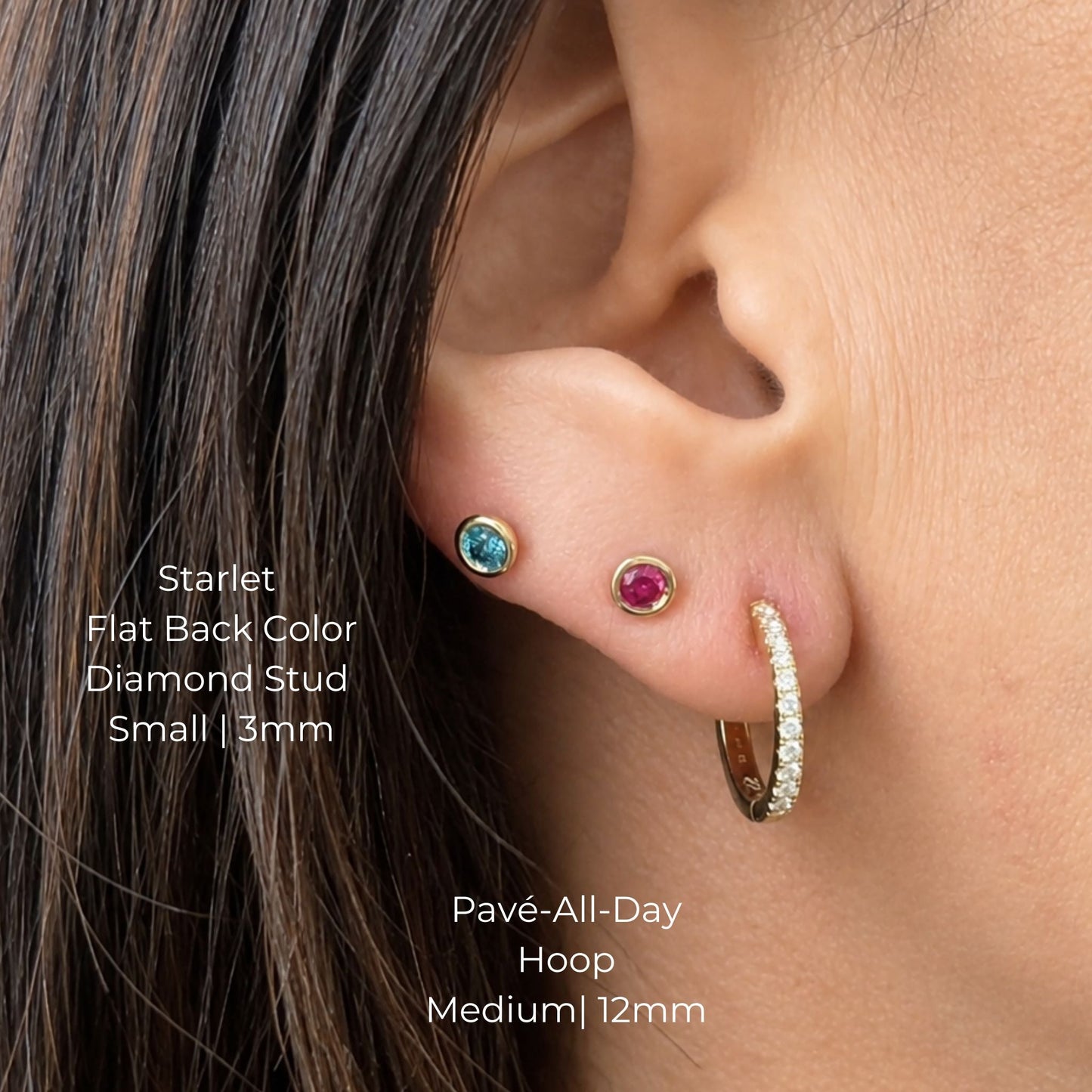 The Starlet Pink Diamond Flat Back Stud
