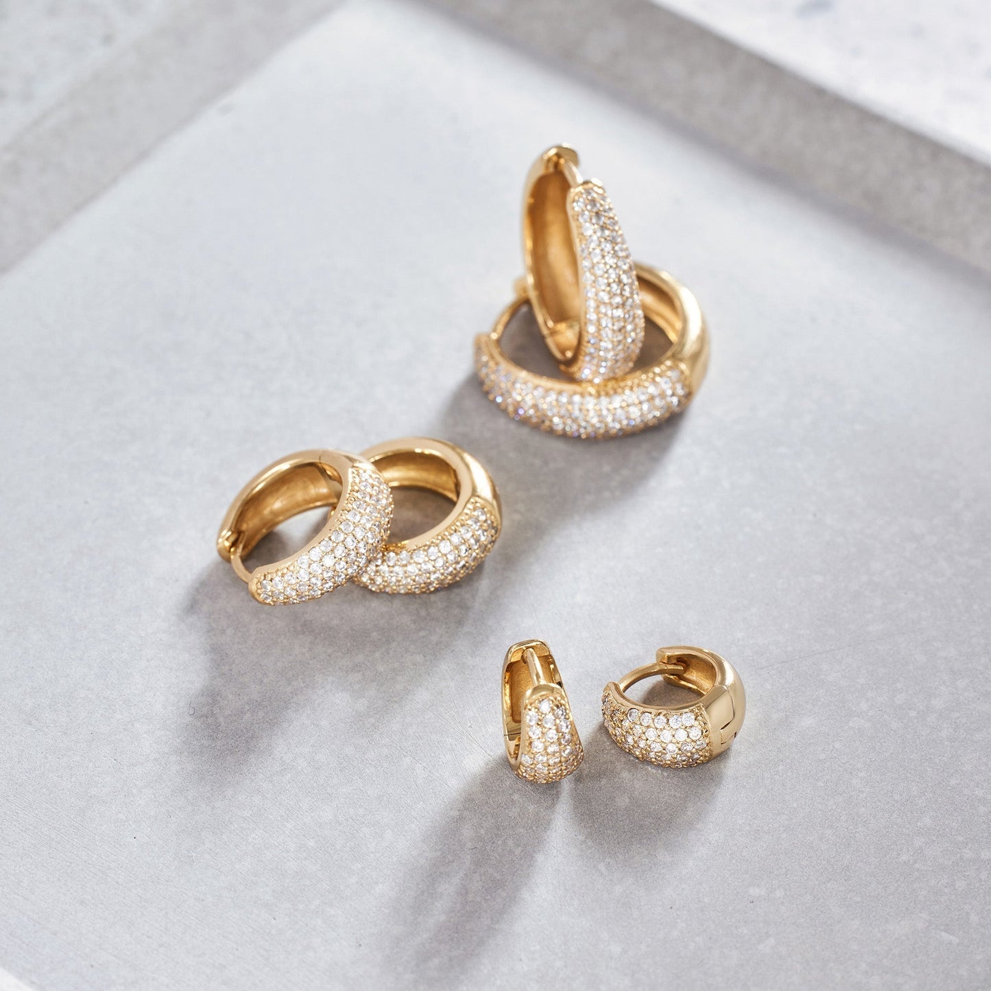 Jules Mini Hoops | White Gold
