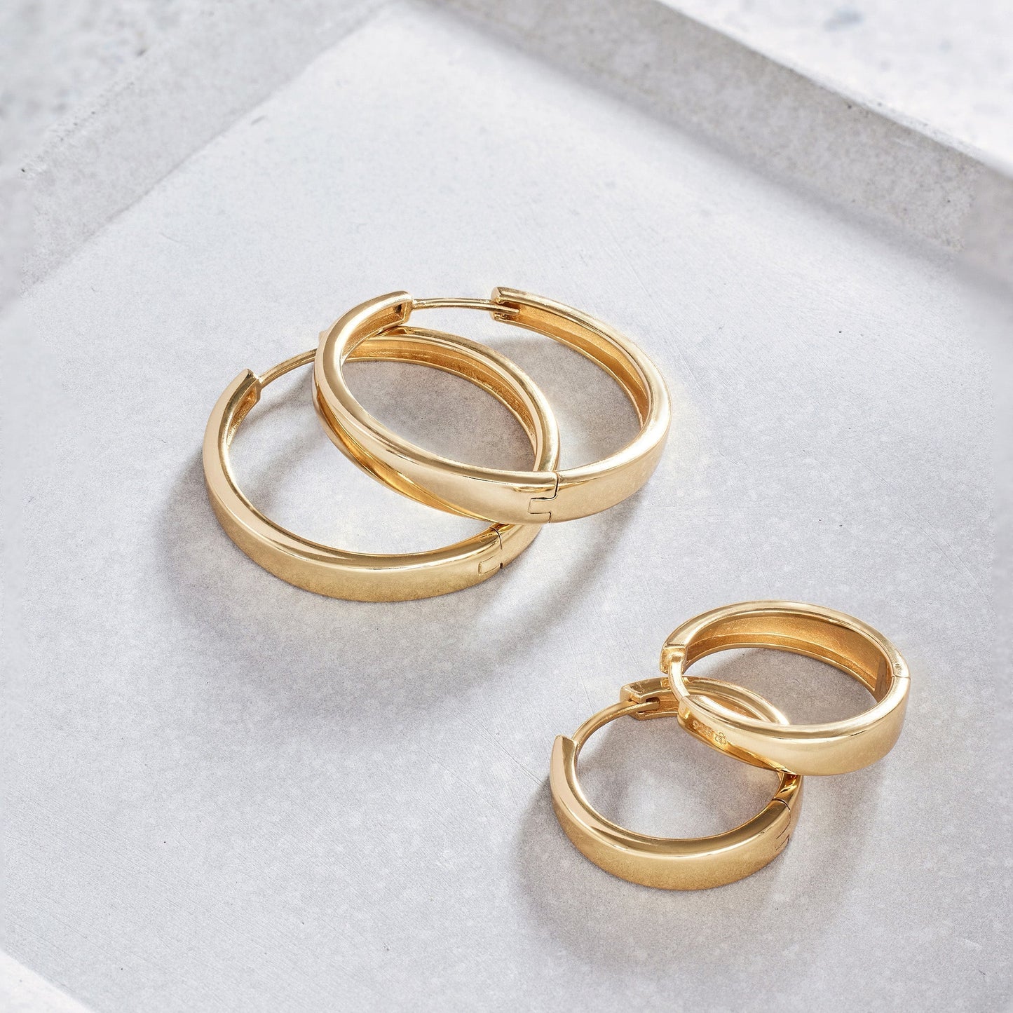 Gia Hoops | White Gold