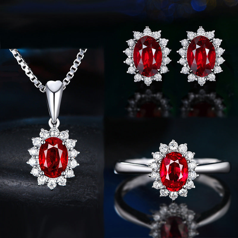 Sophia Fleurane Green Set | White Gold
