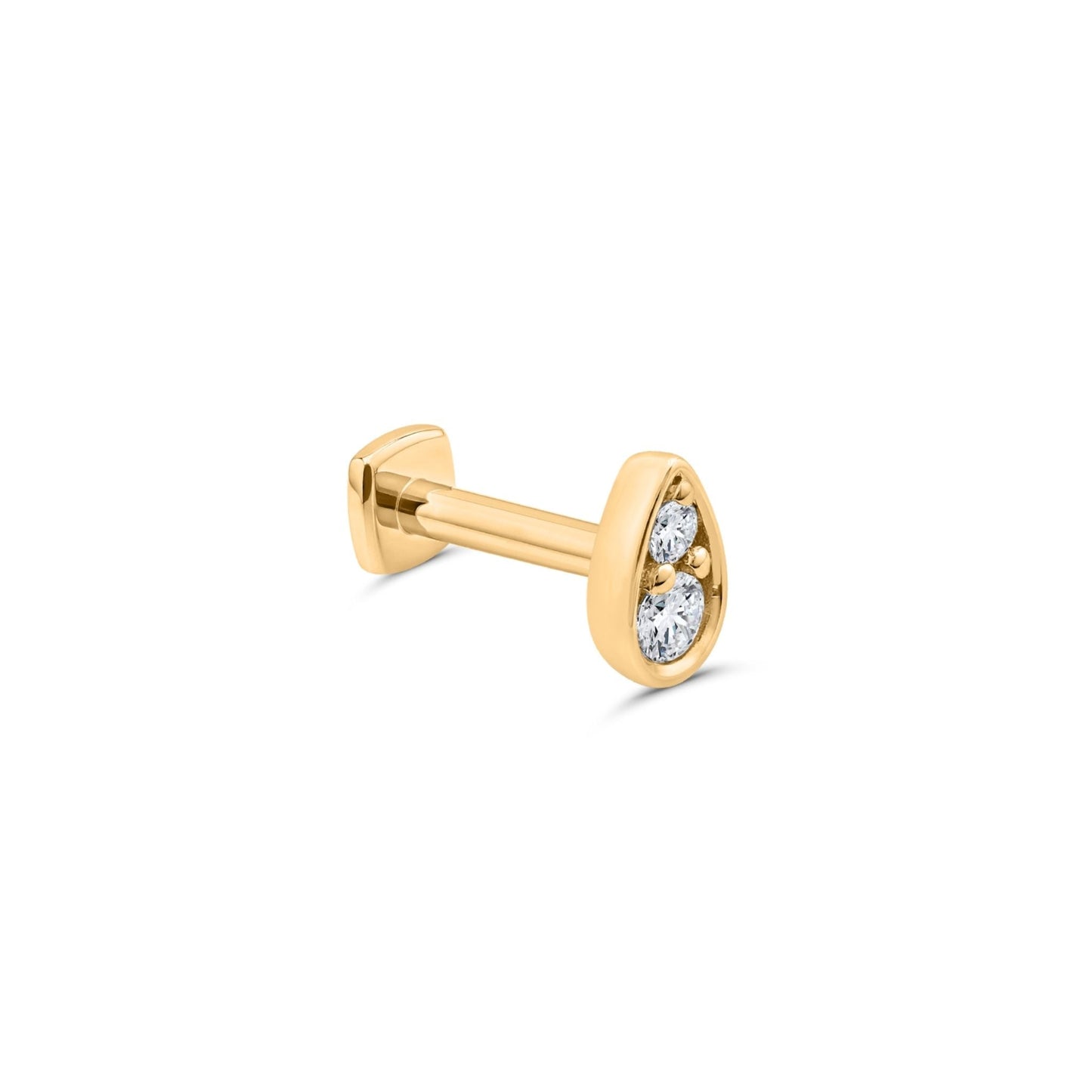 Perfect-Pear Diamond Flat Back Stud