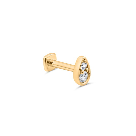 Perfect-Pear Diamond Flat Back Stud