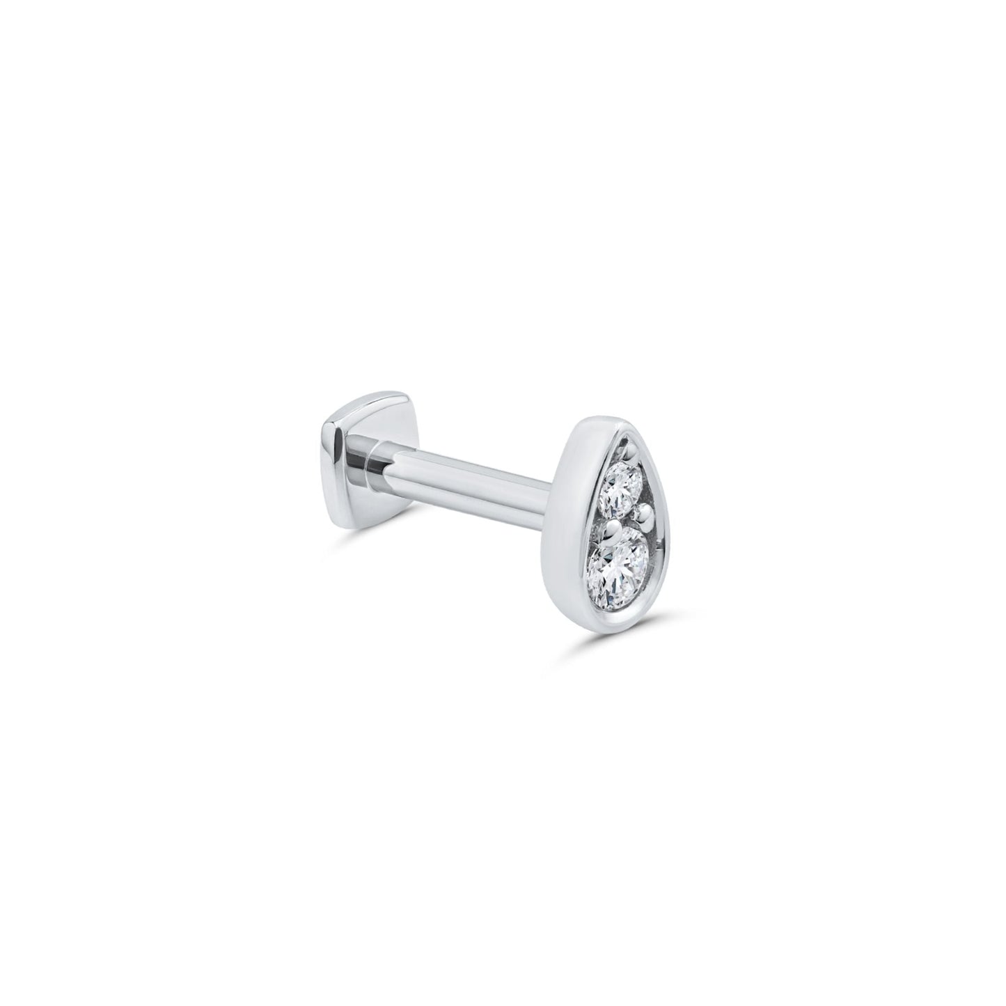 Perfect-Pear Diamond Flat Back Stud