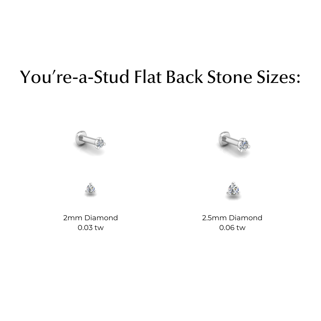 You're-a-Stud Diamond Flat Back Stud