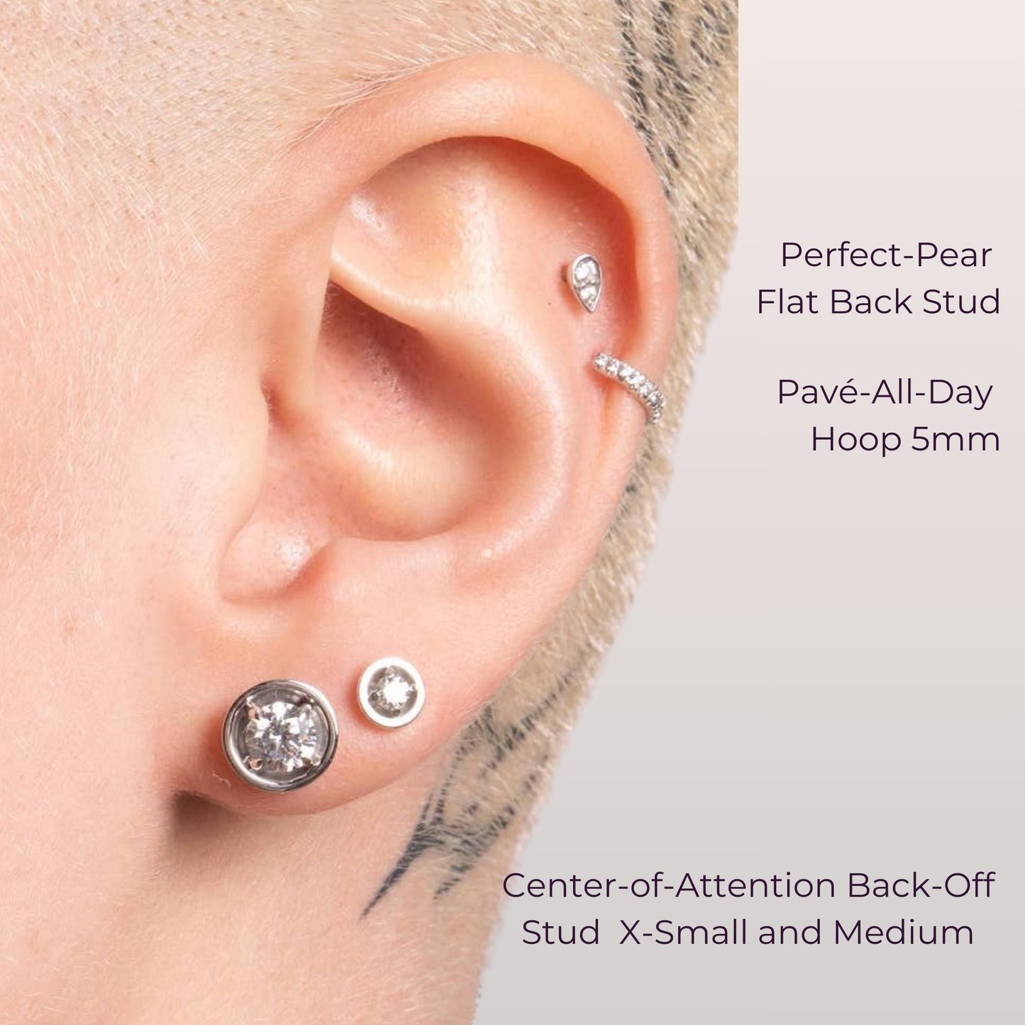 Center-of-Attention Diamond Back-Off Stud