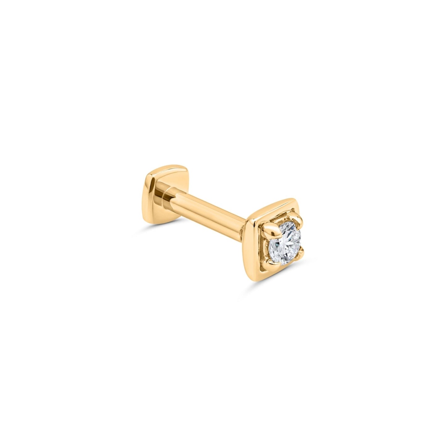 Edgy Diamond Flat Back Stud