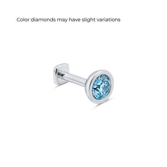 The Starlet Blue Diamond Flat Back Stud