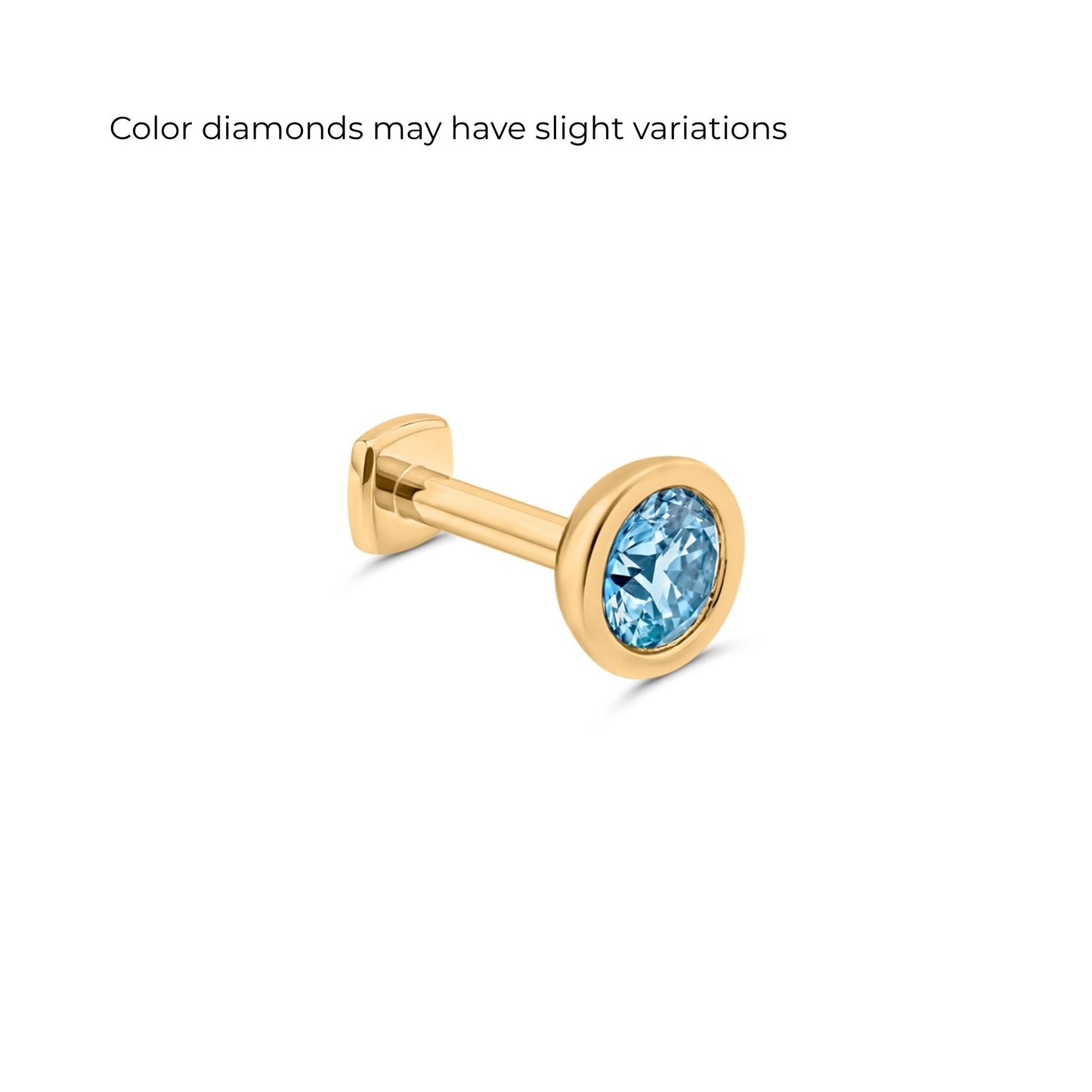 The Starlet Blue Diamond Flat Back Stud