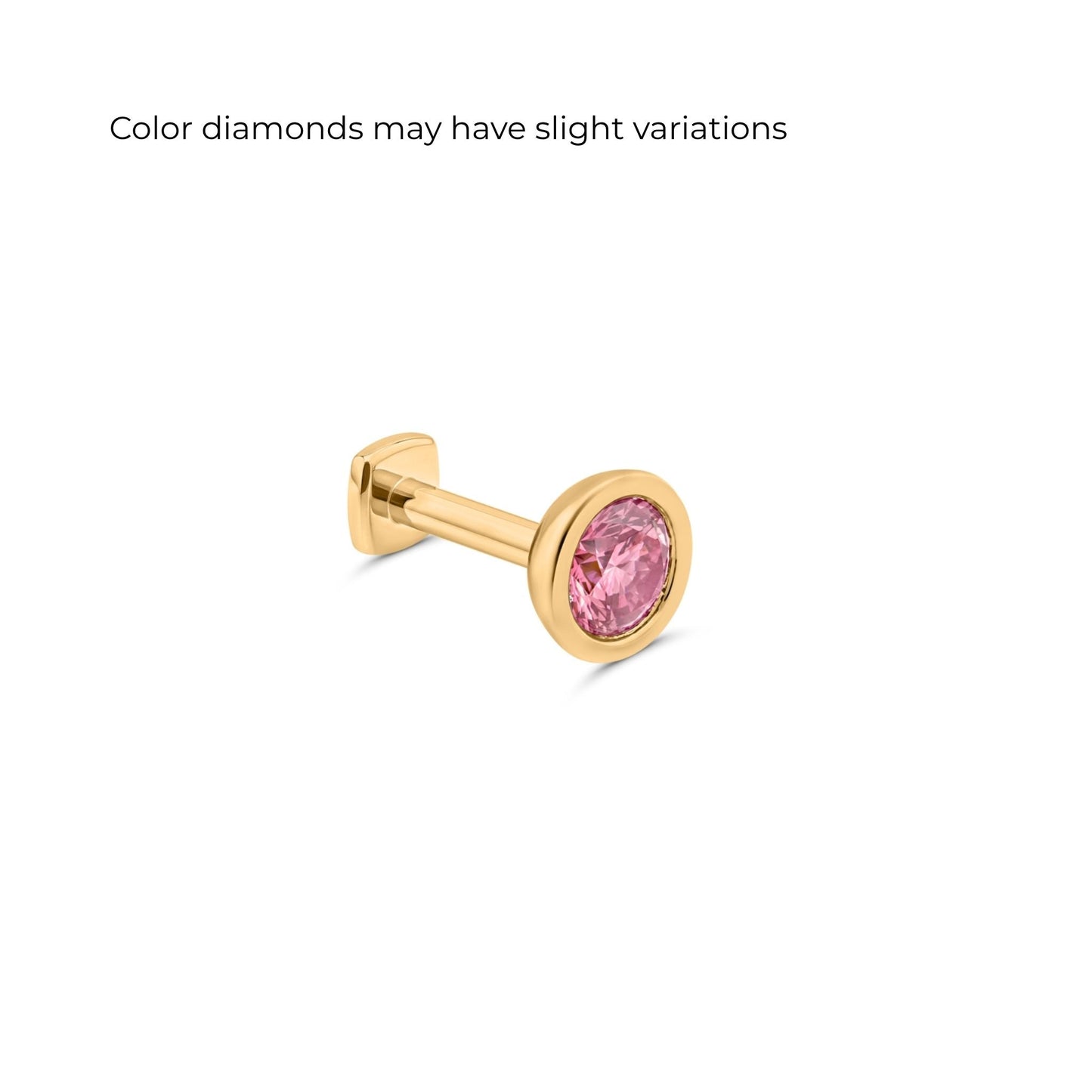 The Starlet Pink Diamond Flat Back Stud