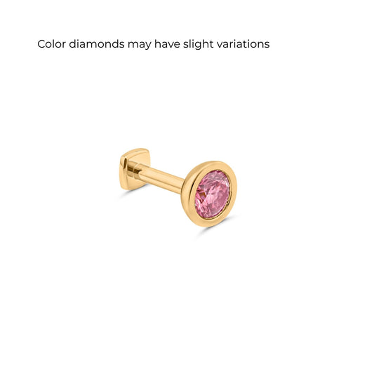 The Starlet Pink Diamond Flat Back Stud
