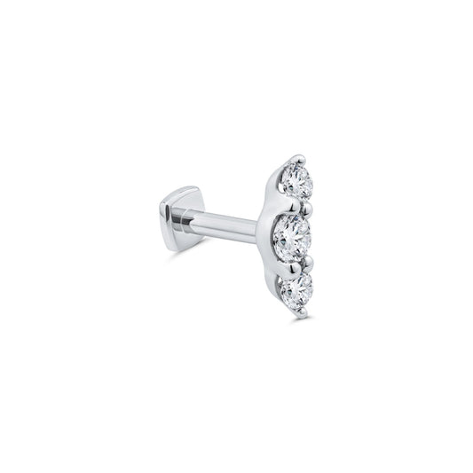 Triple-Threat Diamond Flat Back Stud